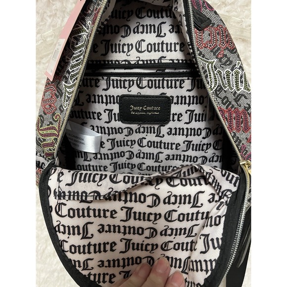 Juicy Couture Mini Backpack 13x10" Y2K Gothic Logo Print Streetwear NEW‎ - Picture 4 of 5